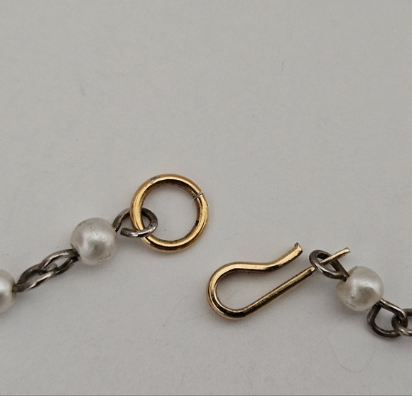 Vintage 1950s White shell Celluloid Flower Pearl like beads Necklace Earring set - Picture 8 of 8